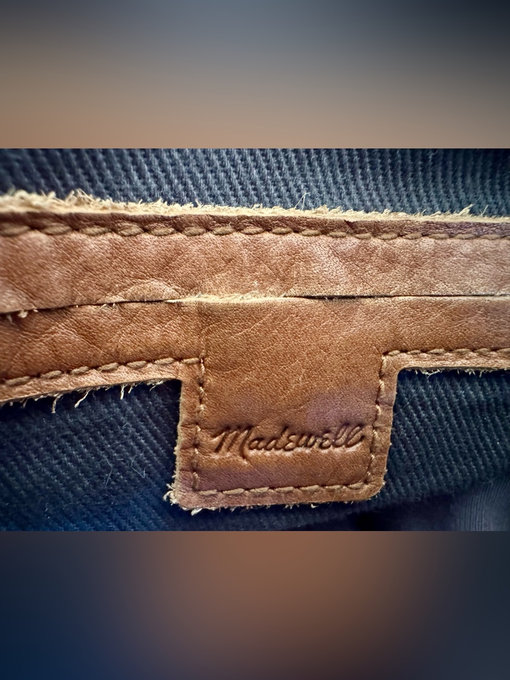 Madewell Backpack Cognac Brown The Transport 100% Leather and optional wallet - Picture 4 of 7
